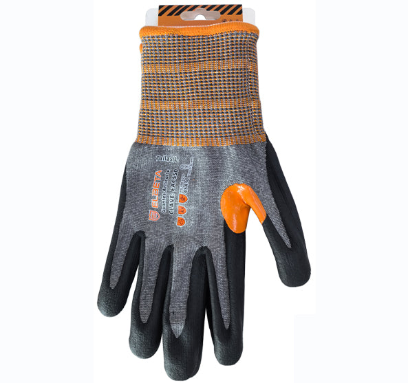 EAC550 Guantes Anticorte A5 - Guantes de Trabajo de Seguridad Premium con Recubrimiento de Nitrilo