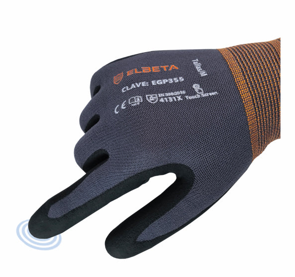 EGP355 Guantes de Trabajo de Nylon Spandex con Recubrimiento de Nitrilo - Ajuste Premium y Flexibilidad