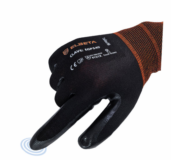 EGP340 Guantes de Trabajo de Nylon con Recubrimiento de Nitrilo - Agarre Superior para Condiciones Húmedas y Aceitosas