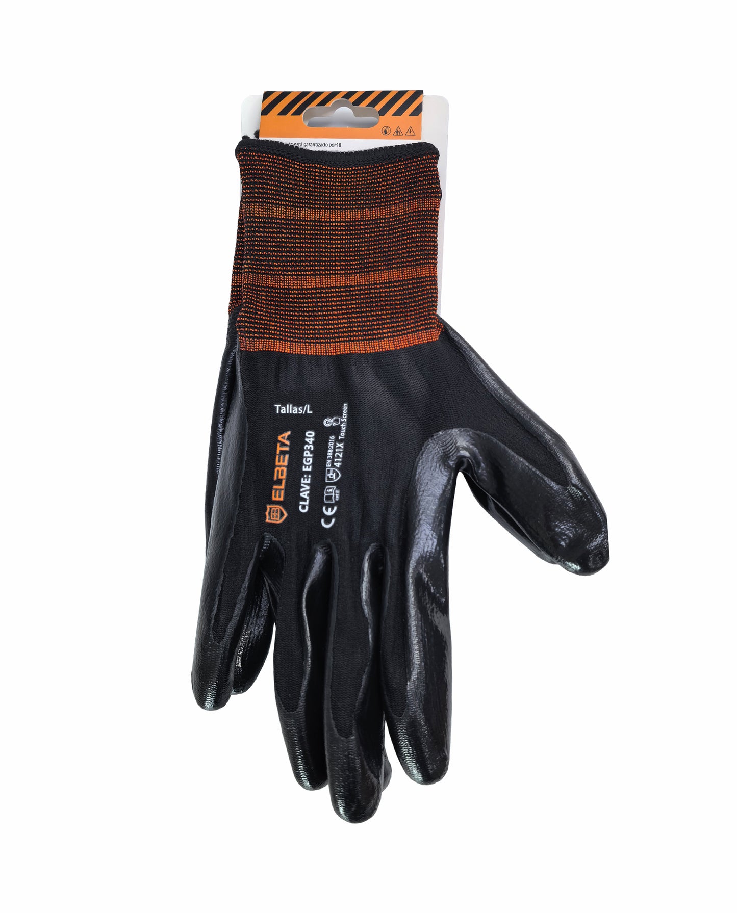 EGP340 Guantes de Trabajo de Nylon con Recubrimiento de Nitrilo - Agarre Superior para Condiciones Húmedas y Aceitosas