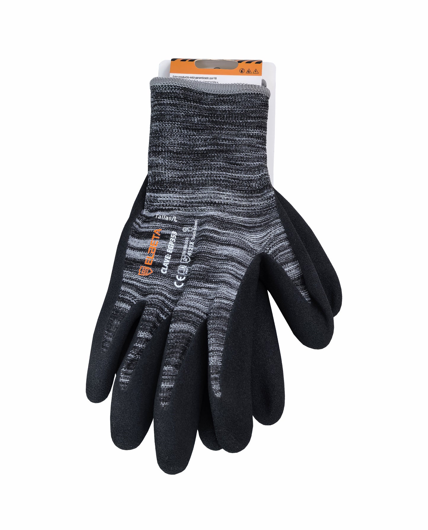 EGP353 Guantes de Trabajo de Nylon con Recubrimiento de Nitrilo Arenoso - Agarre Extra para Trabajo Seco y Abrasivo